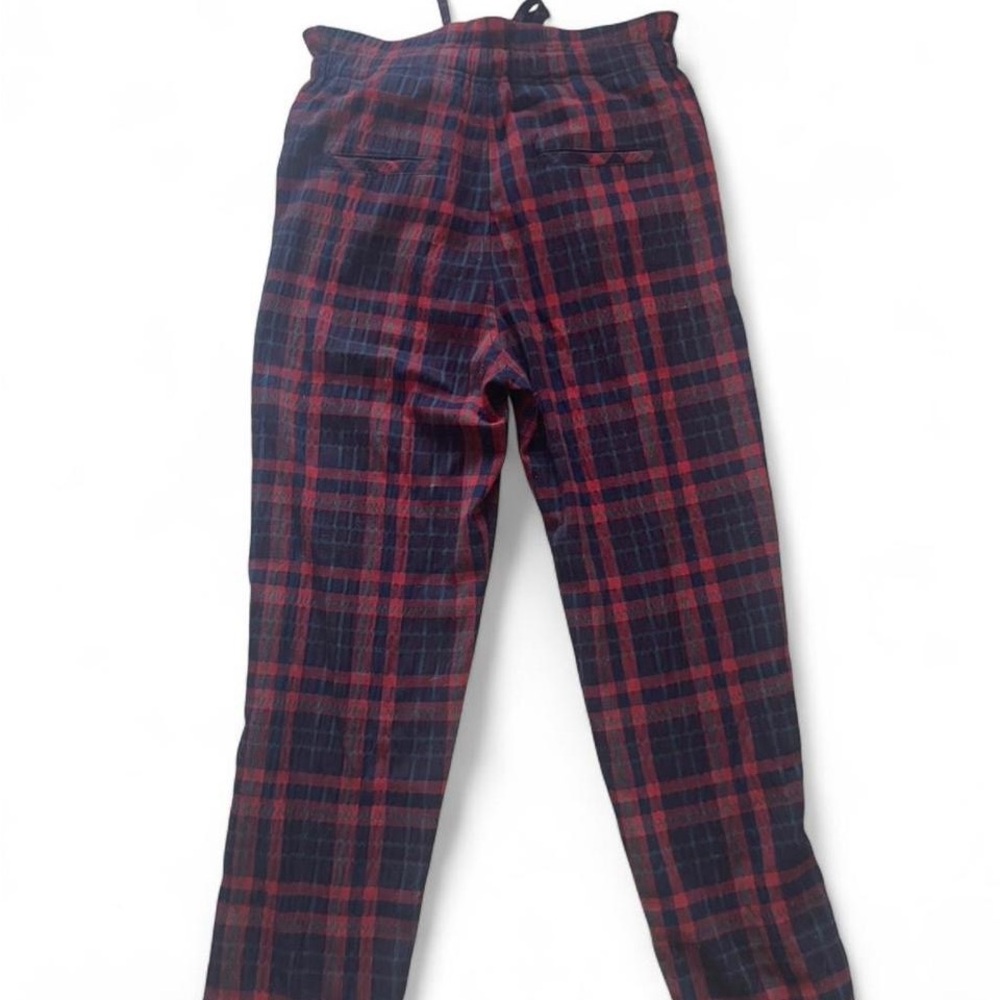 Free People Red and Blue Plaid Trousers - Picture 4 of 4